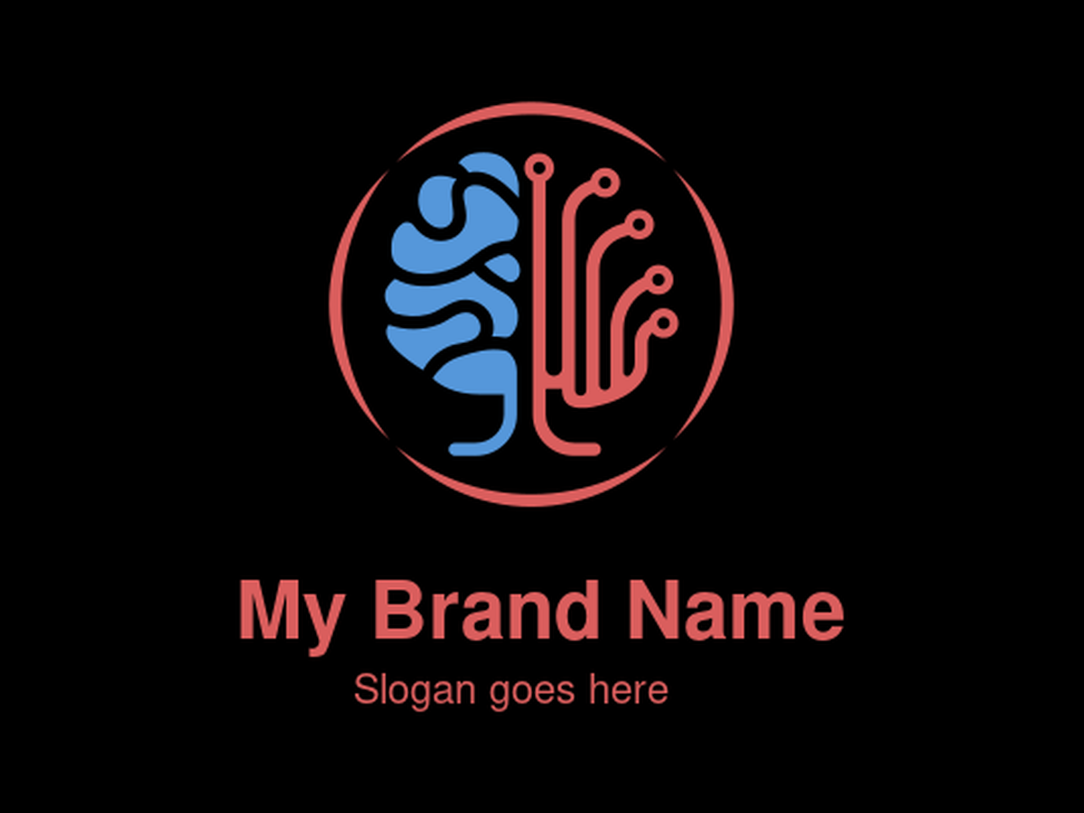 Brain Circuit Artificial Intelligence and Connection Logo Design